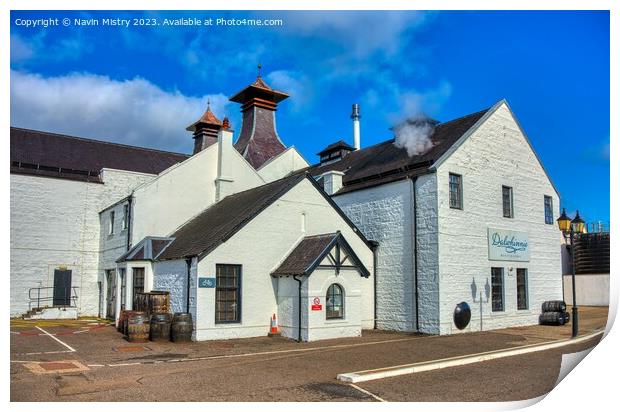 The Dalwhinnie Distillery, Morayshire, Scotland Print by Navin Mistry