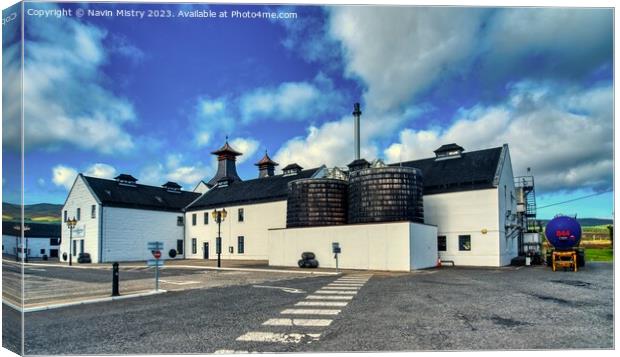 The Dalwhinnie Distillery, Morayshire, Scotland  Canvas Print by Navin Mistry