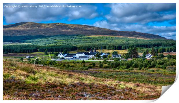 The Dalwhinnie Distillery, Morayshire, Scotland Print by Navin Mistry