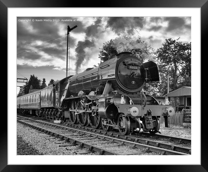 The Flying Scotsman Strathspey Railway  Framed Mounted Print by Navin Mistry