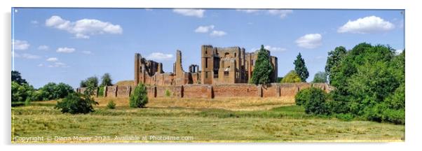 Kenilworth Castle Panoramic Acrylic by Diana Mower