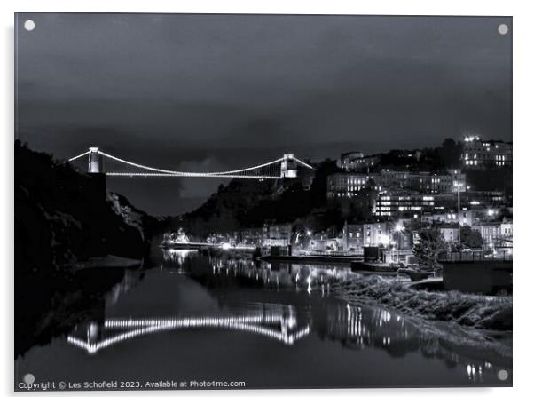 Clifton Suspension Bridge Bristol Acrylic by Les Schofield