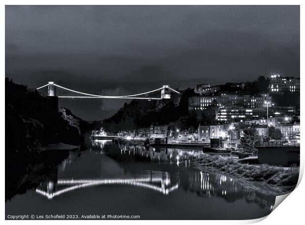 Clifton Suspension Bridge Bristol Print by Les Schofield