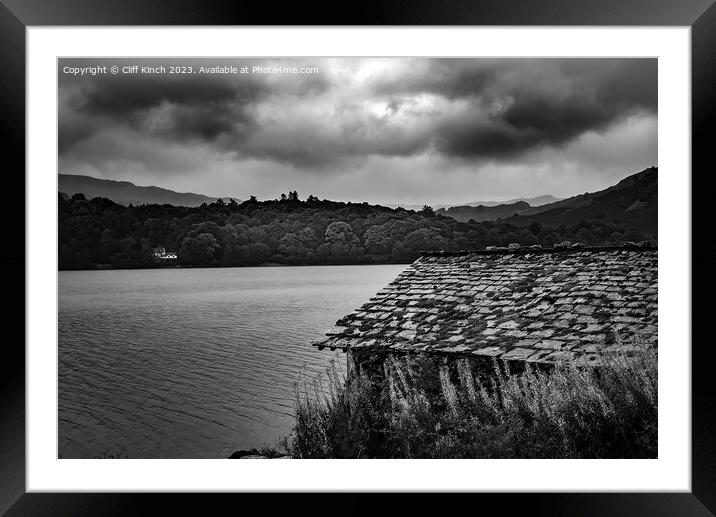 Windermere shore Framed Mounted Print by Cliff Kinch