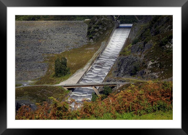 Llyn Brianne water overflow Framed Mounted Print by Leighton Collins