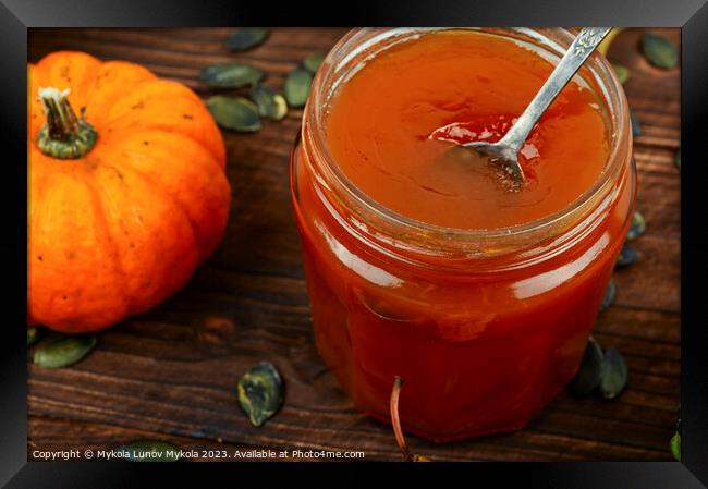 Fragrant autumn pumpkin jam. Framed Print by Mykola Lunov Mykola