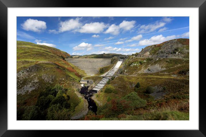 The Llyn Brianne dam in Mid Wales Framed Mounted Print by Leighton Collins