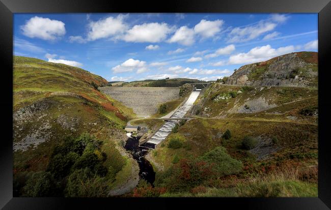The Llyn Brianne dam in Mid Wales Framed Print by Leighton Collins