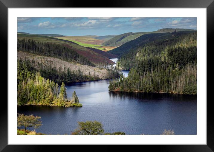 Beautiful Llyn Brianne in Mid Wales Framed Mounted Print by Leighton Collins