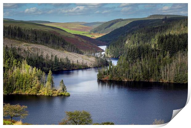 Beautiful Llyn Brianne in Mid Wales Print by Leighton Collins