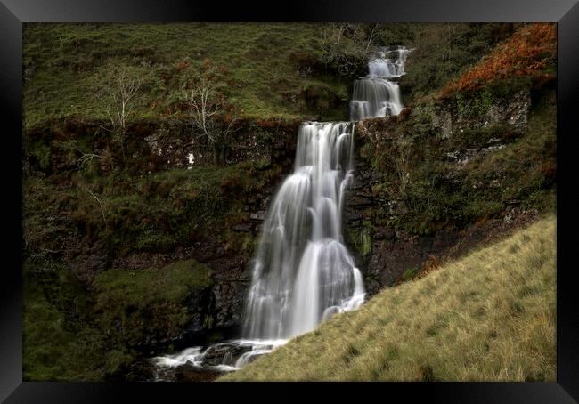 Waterfalls in the Brecon Beacons Framed Print by Leighton Collins
