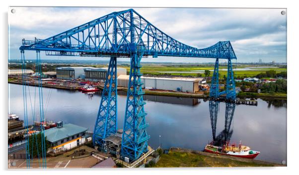 Middlesbrough Transporter Bridge Acrylic by Tim Hill