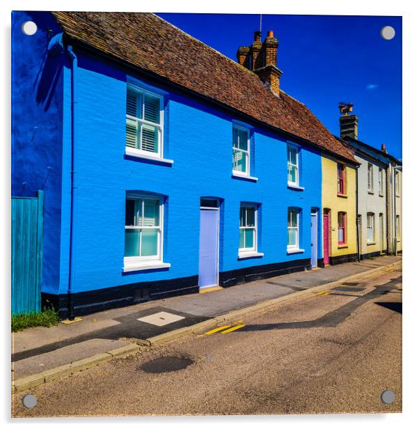 Colourful Houses Acrylic by Simon Hill