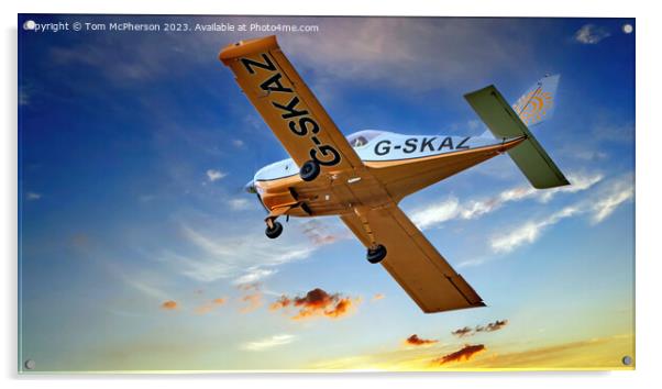 Cessna 172 G-SKAZ Acrylic by Tom McPherson