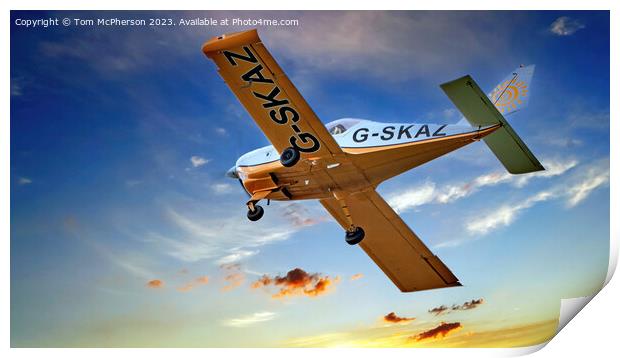 Cessna 172 G-SKAZ Print by Tom McPherson