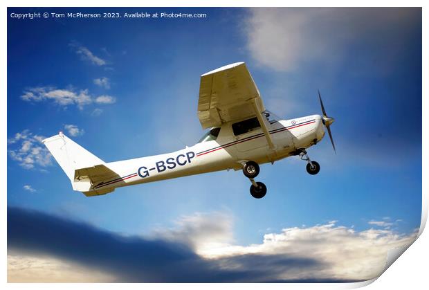 Cessna 152 G-BSCP Print by Tom McPherson