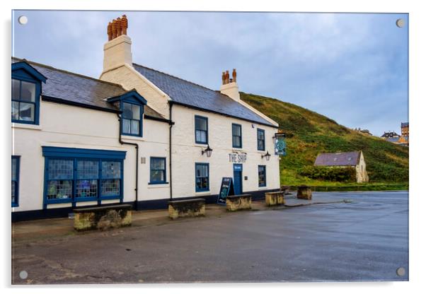 The Ship Inn Saltburn Acrylic by Steve Smith