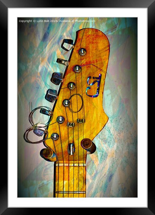 Guitar Headstock Framed Mounted Print by Lynn Bolt
