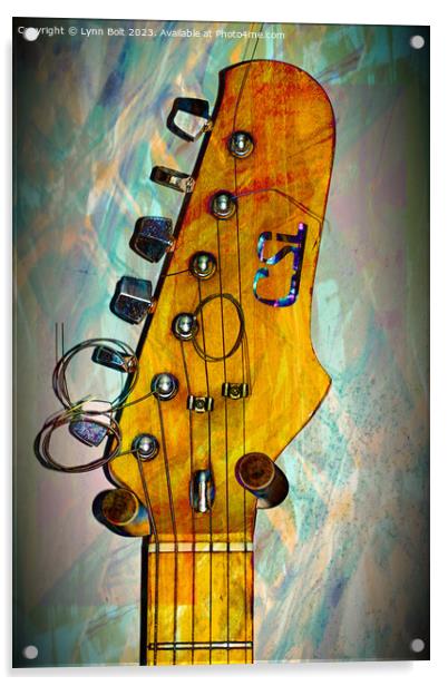 Guitar Headstock Acrylic by Lynn Bolt
