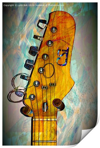 Guitar Headstock Print by Lynn Bolt