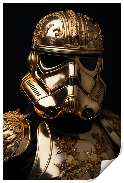 Golden Trooper  Print by CC Designs