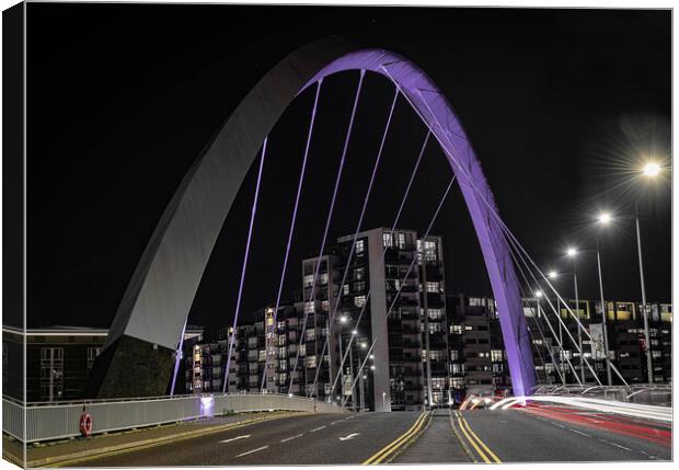 Purple nights in Glasgow Canvas Print by Alan Sinclair