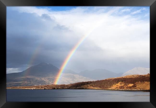 Rainbow over Loch Torridon Framed Print by Kevin Howchin