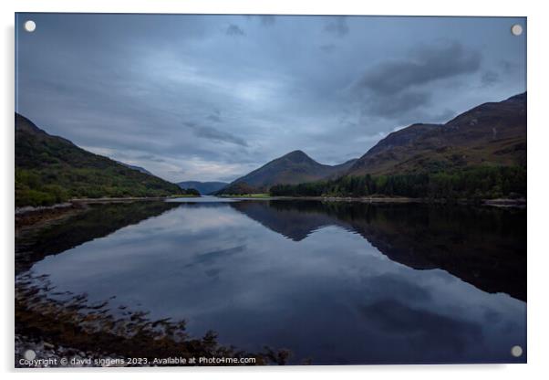 Loch Leven scottish highlands Acrylic by david siggens