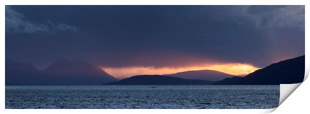 Sunset over Skye Print by Kevin Howchin