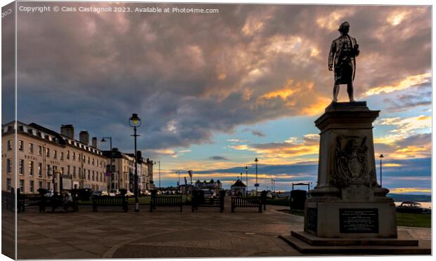 Nightfall over Whitby Canvas Print by Cass Castagnoli