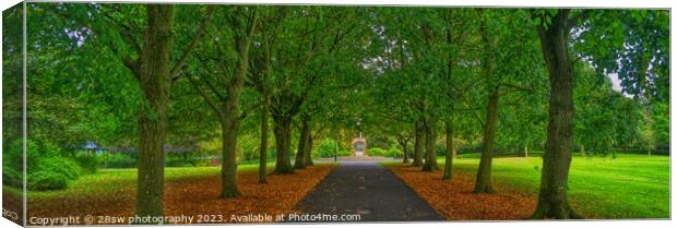 Down the Autumn Avenue - (Panorama.) Canvas Print by 28sw photography