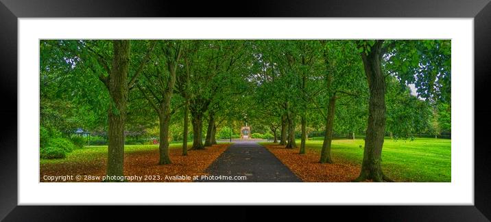 Down the Autumn Avenue - (Panorama.) Framed Mounted Print by 28sw photography