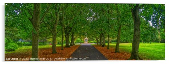 Down the Autumn Avenue - (Panorama.) Acrylic by 28sw photography