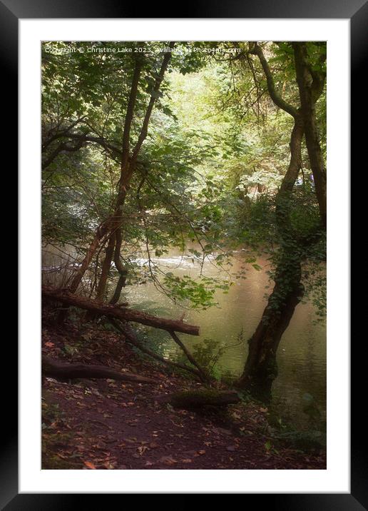 By The Riverbank 2 Framed Mounted Print by Christine Lake