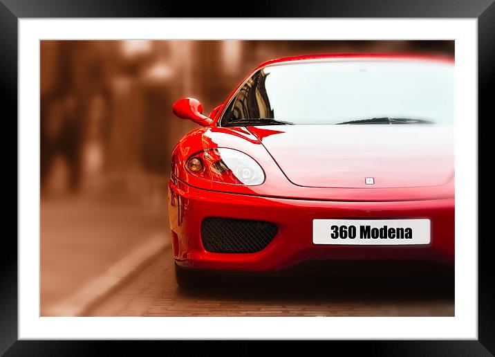 Ferrari 360 Modena Framed Mounted Print by Celtic Origins