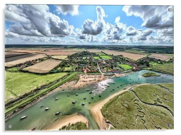 An aerial view of Burnham Overy Staithe Acrylic by Gary Pearson