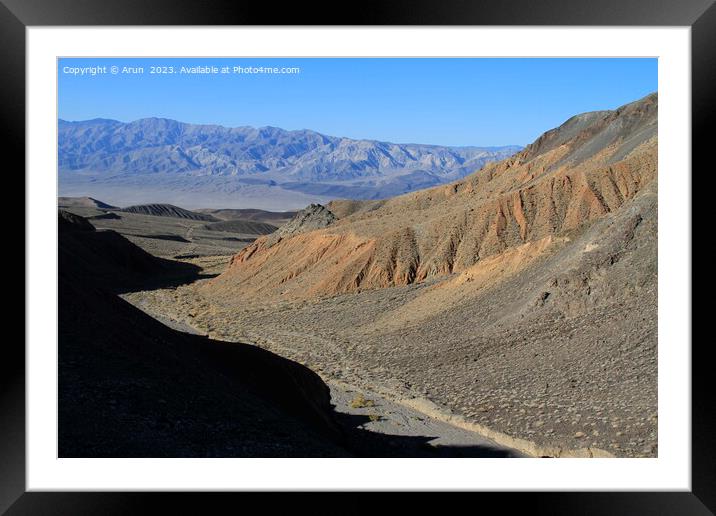 Death valley California Framed Mounted Print by Arun 