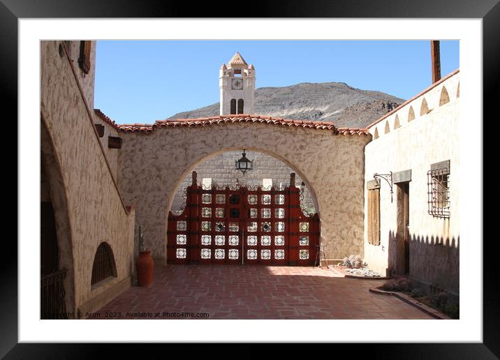 Scottys castle in Death valley California  Framed Mounted Print by Arun 