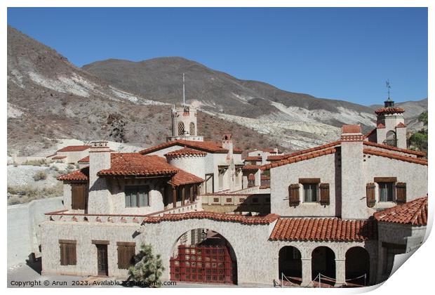 Scottys castle in Death valley California  Print by Arun 