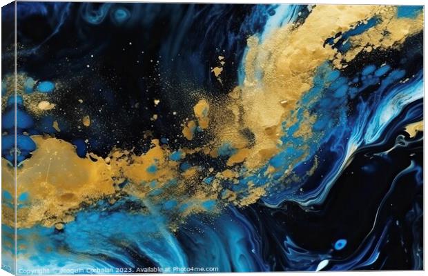 Artistic abstract image, with dark and golden tone Canvas Print by Joaquin Corbalan