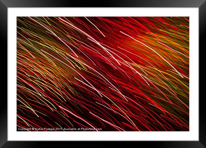 Light abstract Framed Mounted Print by Gabor Pozsgai