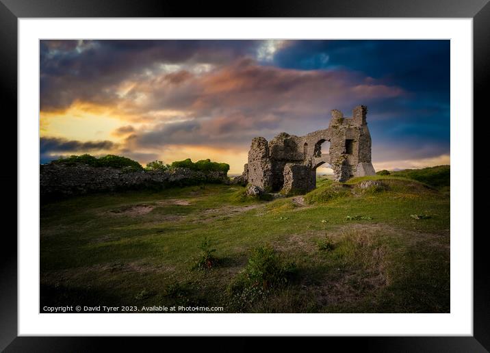 Pennard Castle , Gower, Wales Framed Mounted Print by David Tyrer
