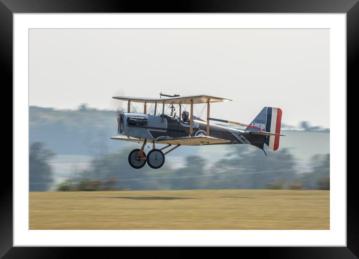 BAC SE5A Bi Plane Framed Mounted Print by J Biggadike