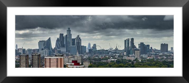 Stormy London Skyline Framed Mounted Print by Apollo Aerial Photography
