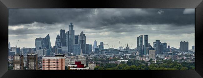 Stormy London Skyline Framed Print by Apollo Aerial Photography