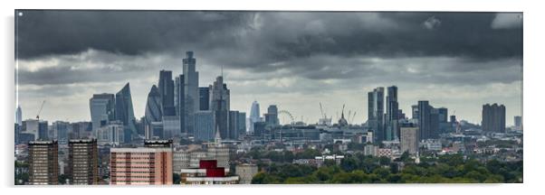 Stormy London Skyline Acrylic by Apollo Aerial Photography