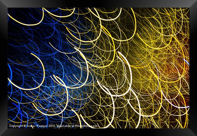 Light abstract Framed Print by Gabor Pozsgai