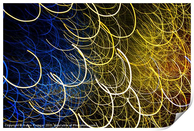 Light abstract Print by Gabor Pozsgai
