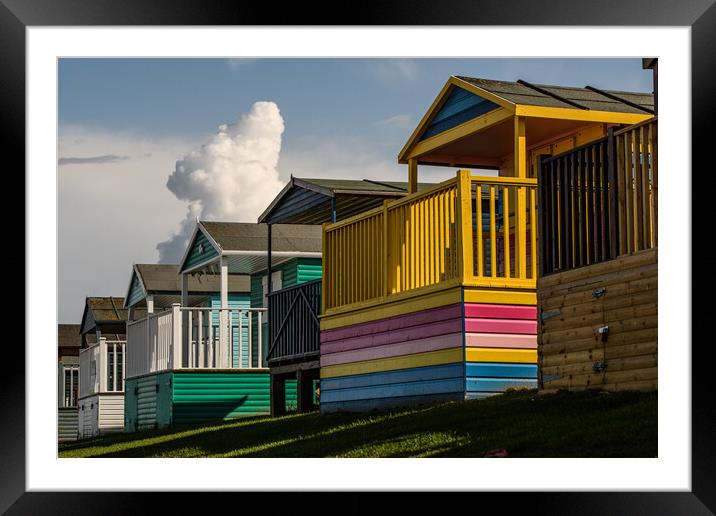 Tankerton beach huts, bathed in sunlight Framed Mounted Print by Rob Lucas