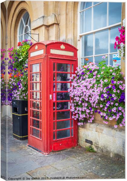 An old phone red box Canvas Print by Joy Walker